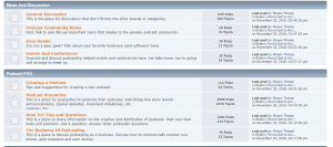 Blubrry Podcasting Forum Dashboard