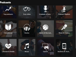 Podcast Categories on Spotify.